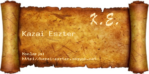 Kazai Eszter névjegykártya