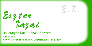 eszter kazai business card